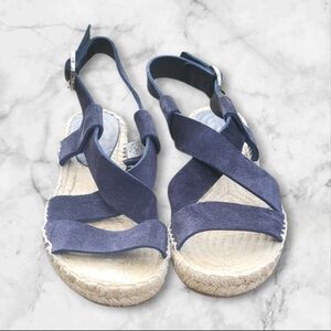 Via Spiga Blue Espadrilles with Crisscross Straps